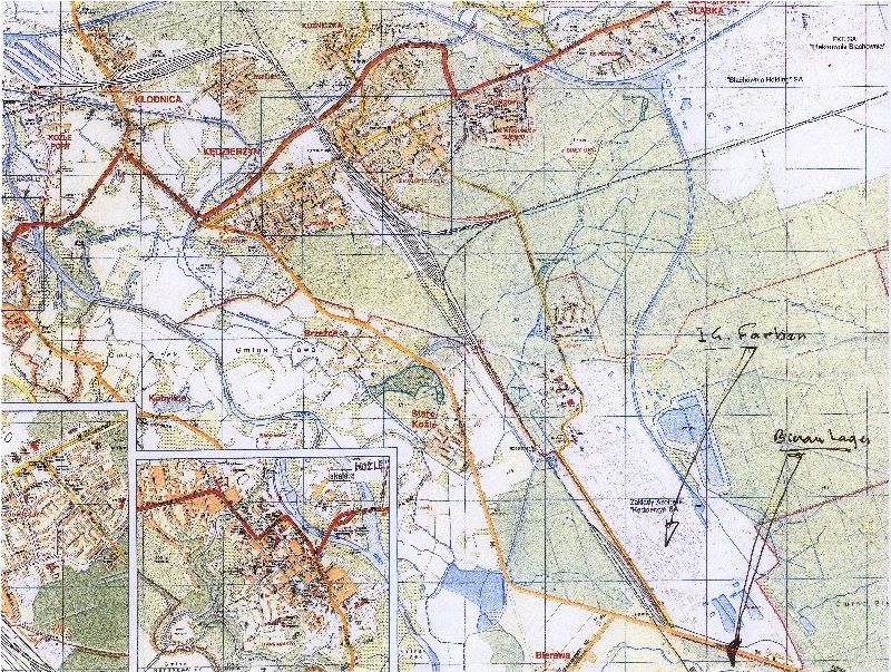 Carte IG-FARBEN et camp