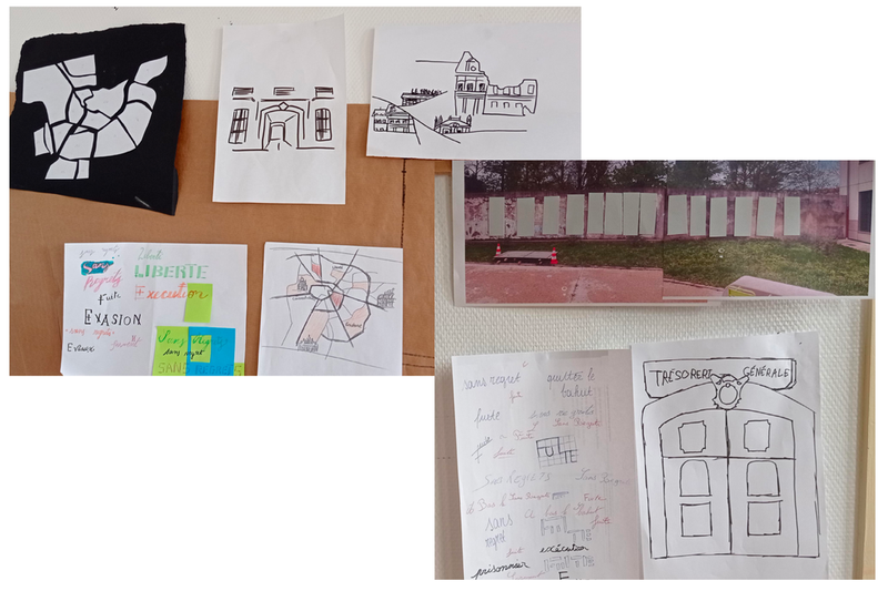 Salle  arts plastiques detail dessins